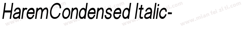 HaremCondensed Italic字体转换